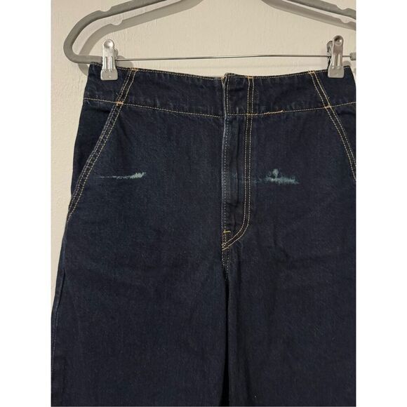 Levi’s Ribcage Highrise wide leg tailored jean in blue premium 26 - Picture 3 of 12